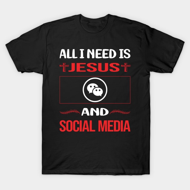 Funny Jesus Social Media T-Shirt by Happy Life